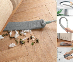 Flexible Flat Gap Cleaning Mop – Extendable Microfiber Dust & Under Furniture Brush