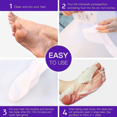 Revitalizing Foot Peeling Mask – Dead Skin Remover & Moisturizer Socks (Lavender, 1 Pair)