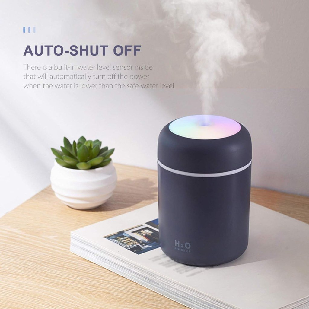 Portable USB Mini Humidifier with Night Light & 2 Mist Modes