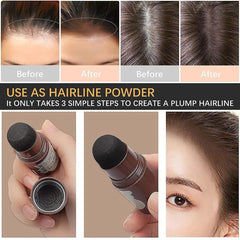 Black Hair Line Powder Stick – Waterproof Root Touch-Up & Gray Cover, 4g
