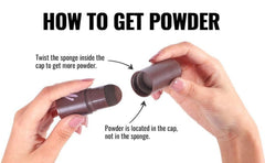 Black Hair Line Powder Stick – Waterproof Root Touch-Up & Gray Cover, 4g