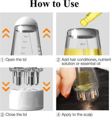 10ml Hair Oil Applicator Bottle – Anti-Leak Scalp & Hair Loss Dispenser