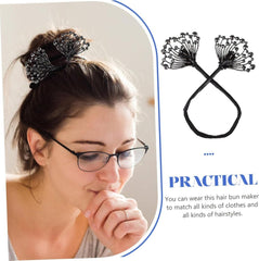 Elegant Swan Hair Bun Maker – Lazy Fabric Hair Twist Clip for Weddings & Parties