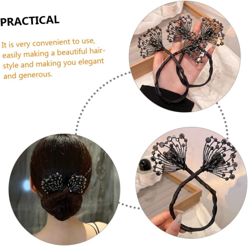 Elegant Swan Hair Bun Maker – Lazy Fabric Hair Twist Clip for Weddings & Parties