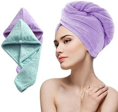Multicolor Microfiber Hair Wrap & Towel – Quick-Dry, Absorbent Shower Cap & Bathrobe