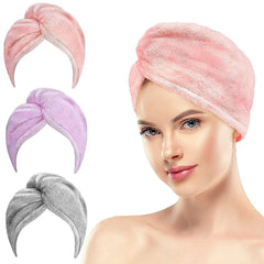 Multicolor Microfiber Hair Wrap & Towel – Quick-Dry, Absorbent Shower Cap & Bathrobe