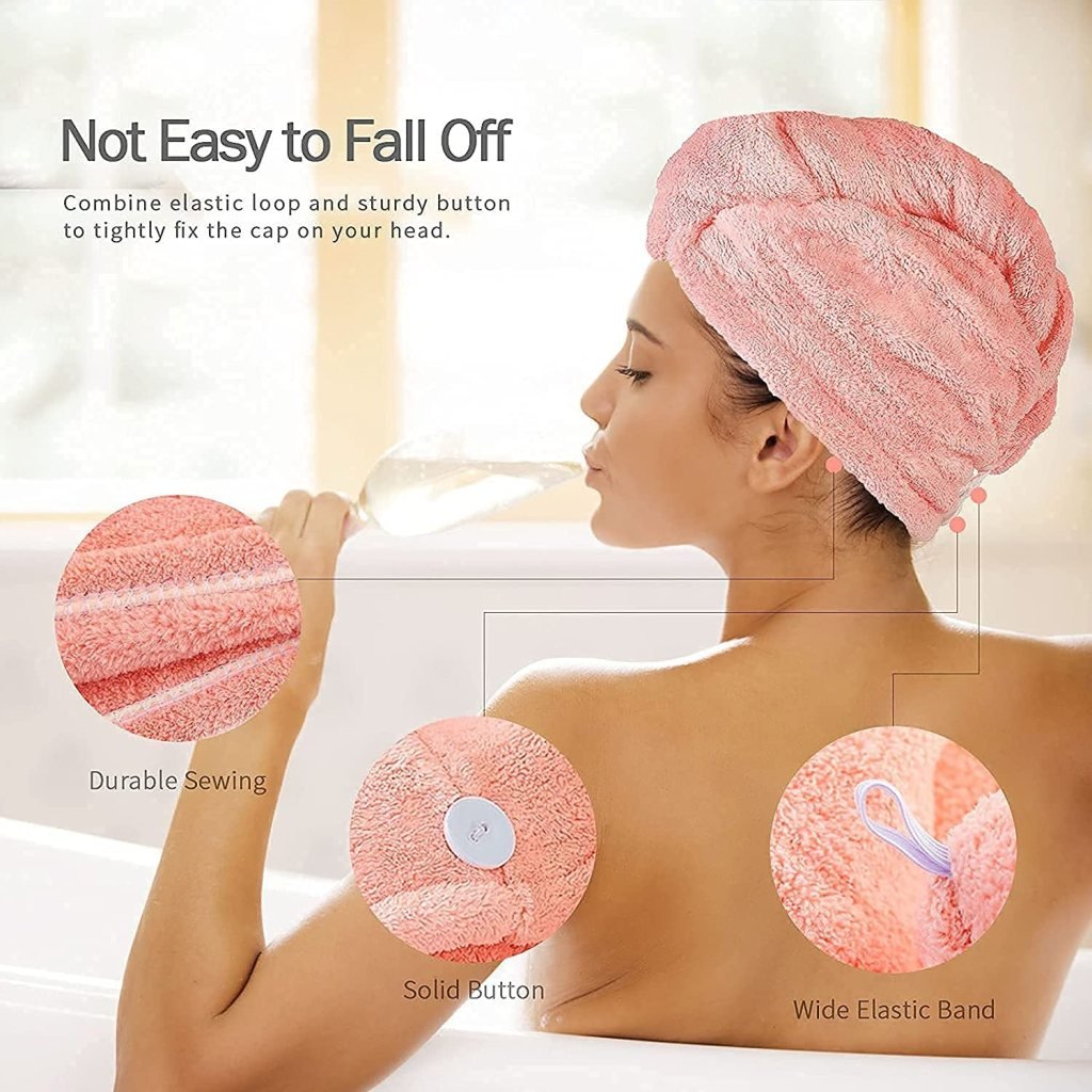 Multicolor Microfiber Hair Wrap & Towel – Quick-Dry, Absorbent Shower Cap & Bathrobe