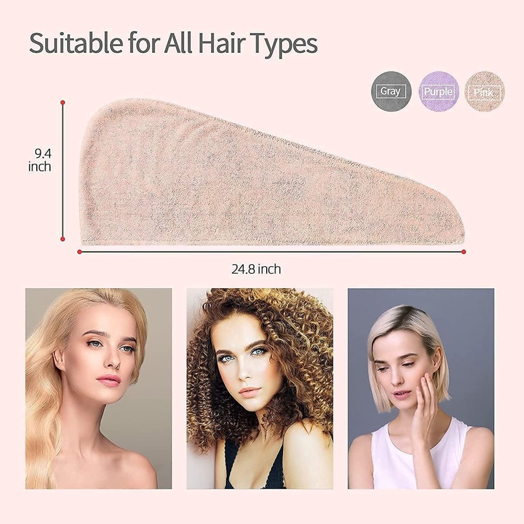 Multicolor Microfiber Hair Wrap & Towel – Quick-Dry, Absorbent Shower Cap & Bathrobe