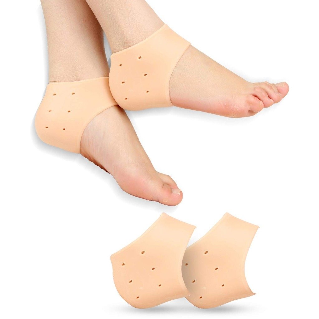 Silicon Heel Socks for Men & Women – Crack-Free, Moisturizing Foot Protector (1 Pair)