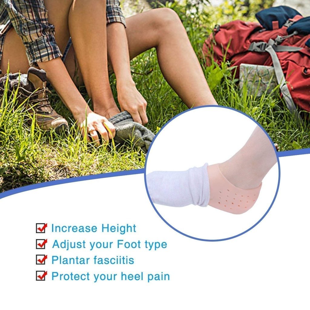 Silicon Heel Socks for Men & Women – Crack-Free, Moisturizing Foot Protector (1 Pair)