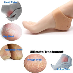 Silicon Heel Socks for Men & Women – Crack-Free, Moisturizing Foot Protector (1 Pair)