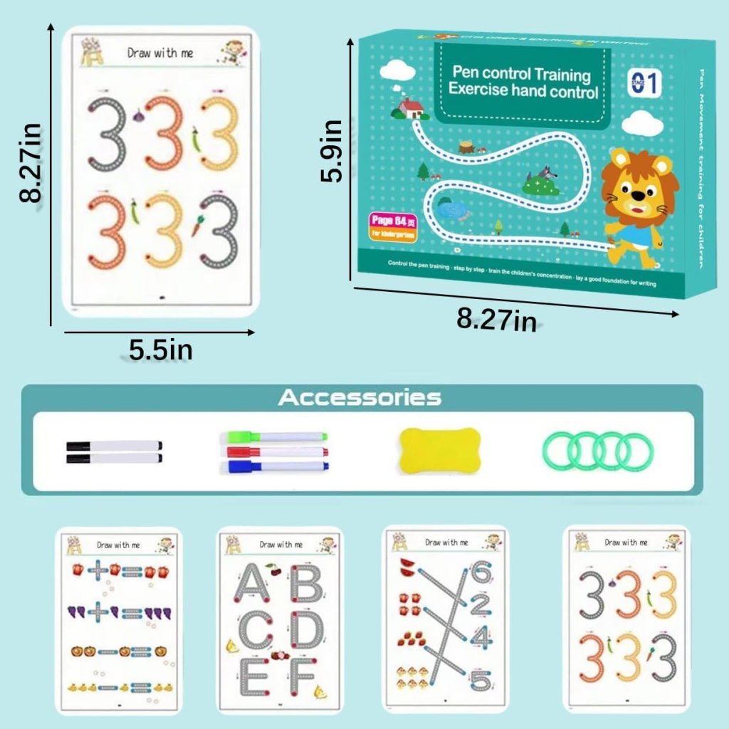 Handwriting Pen Control Practice Book