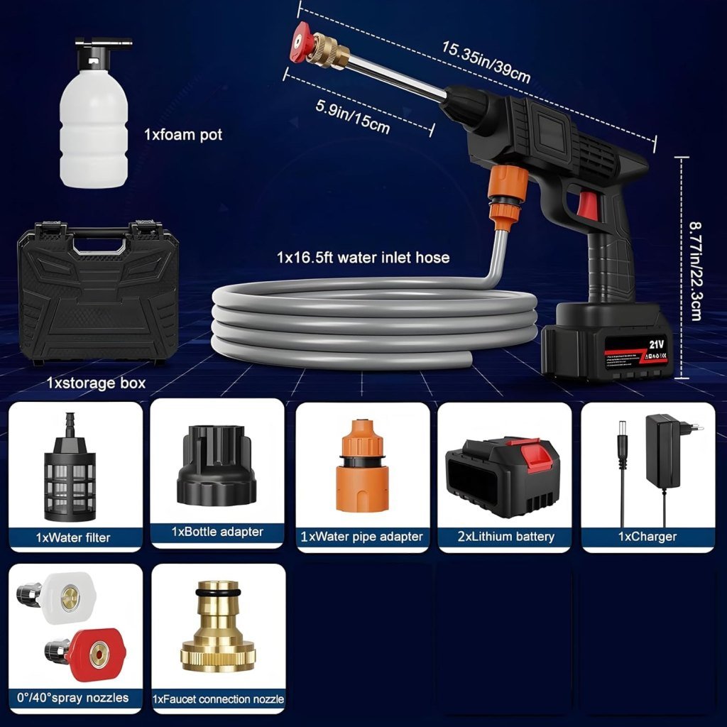 Cordless 48V High Pressure Car & Bike Wash Gun