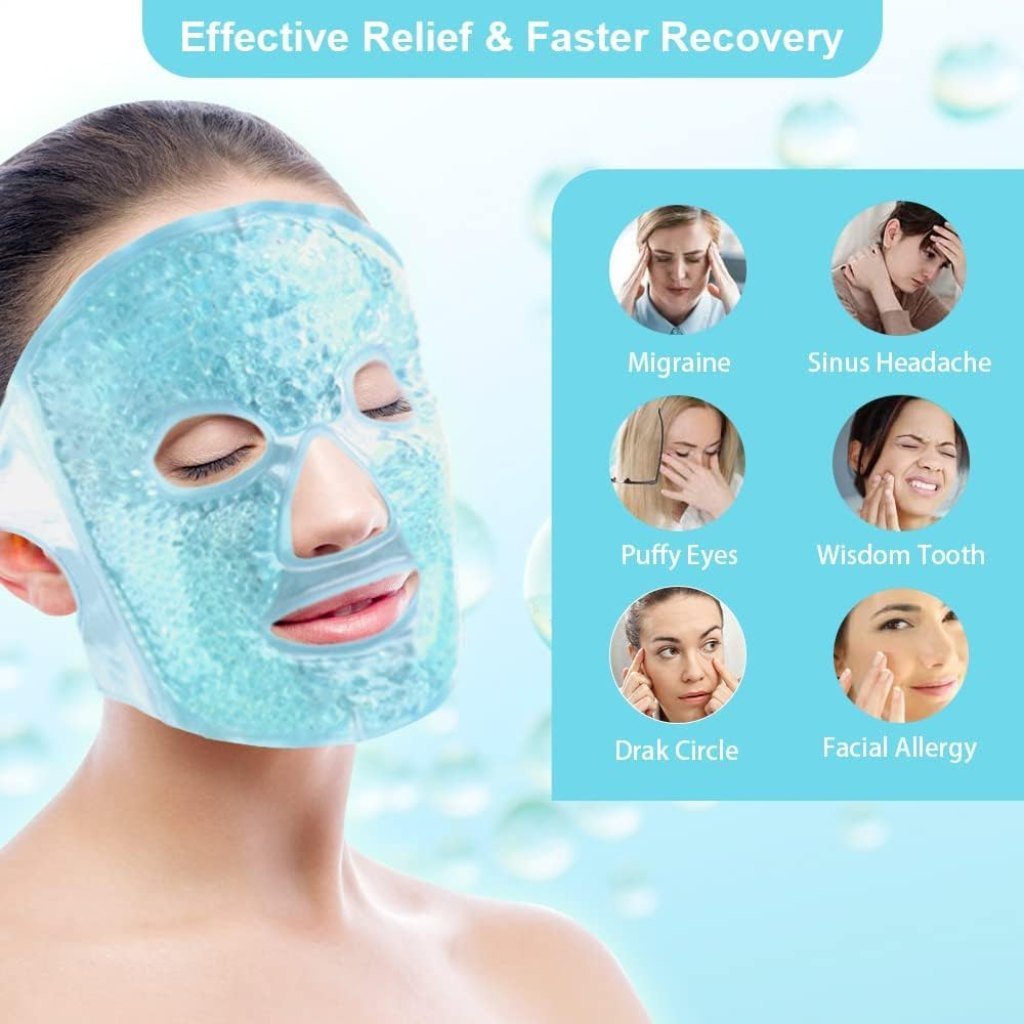 Cooling Ice Gel Face Mask for Hot & Cold Therapy – Glowing Skin (Pack of 1)