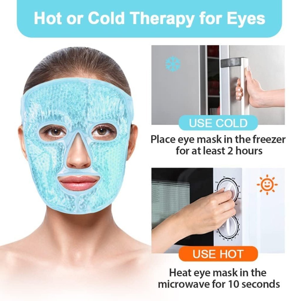 Cooling Ice Gel Face Mask for Hot & Cold Therapy – Glowing Skin (Pack of 1)