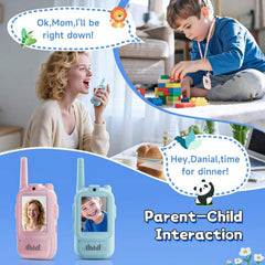 Kids Video Walkie Talkie Set with Voice Changing Effects & Adjustable Volume