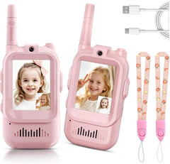 Kids Video Walkie Talkie Set with Voice Changing Effects & Adjustable Volume