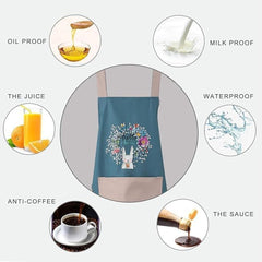 Women’s Waterproof Kitchen Apron with Pockets & Towel – Comfortable & Durable Chef Apron (1 Pack)