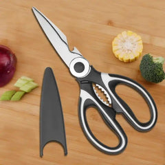 Premium Stainless Steel Kitchen Scissors with Case – Perfect for Meat, Fish & Vegetables