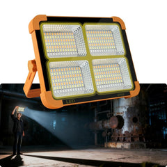 100W Solar LED Flood Light – Rechargeable, Waterproof Outdoor Lighting for Farms & Camping