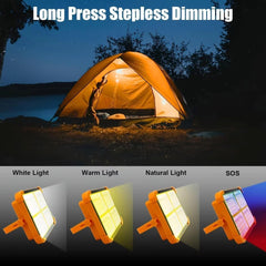 100W Solar LED Flood Light – Rechargeable, Waterproof Outdoor Lighting for Farms & Camping