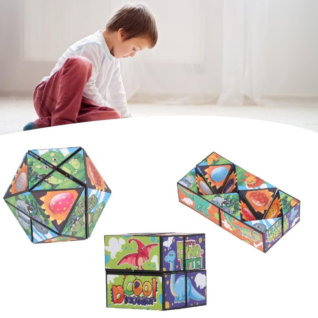 Magic Cube Shape Shifting Box 2-in-1 3D Puzzle Toy for Stress Relief & Education