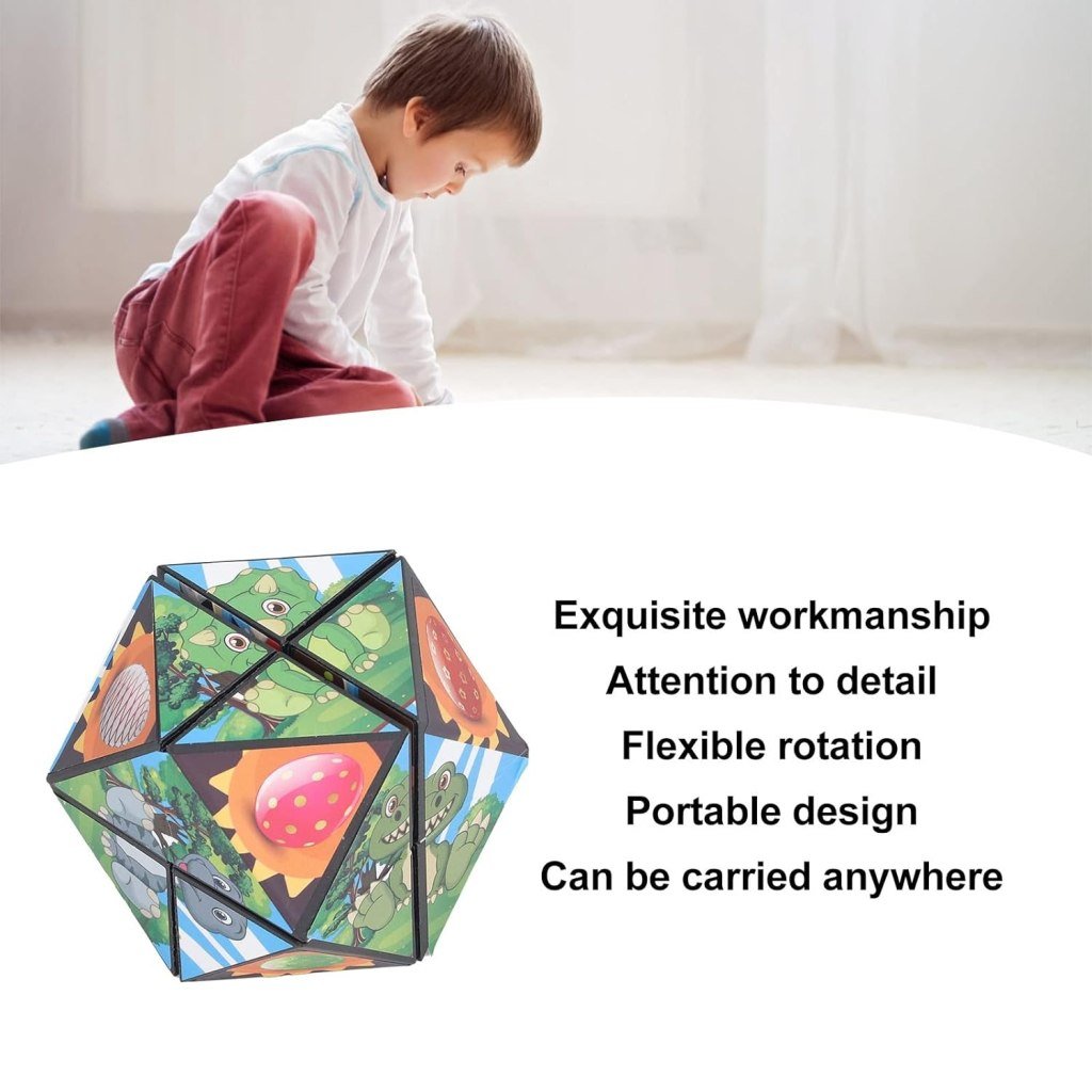 Magic Cube Shape Shifting Box 2-in-1 3D Puzzle Toy for Stress Relief & Education