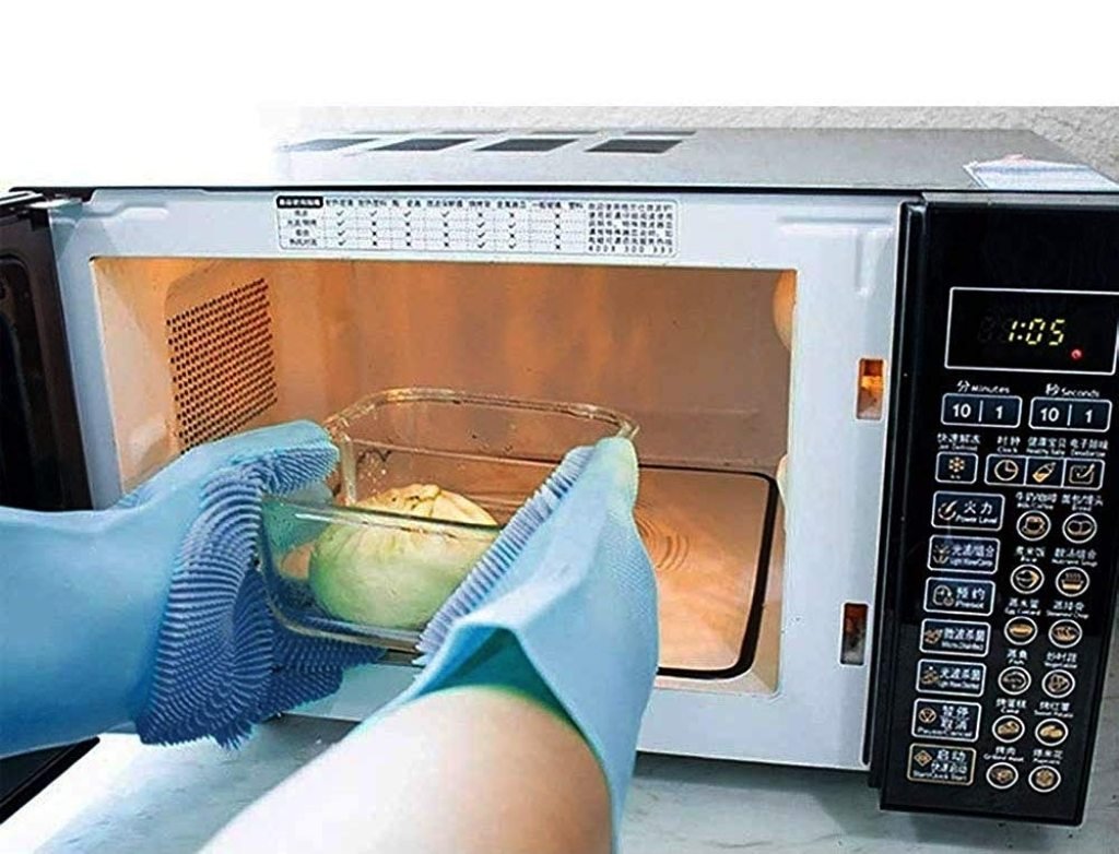 Multicolor Magic Silicone Cleaning Gloves for Kitchen, Dishwashing & Pet Grooming