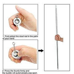 Magic Stick Silver Cane – Extendable Trick Prop for Kids & Adults