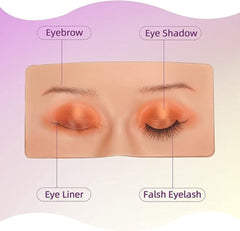 Silicone Makeup Practice Face Board for Beginners – Eye & Face Practice Skin