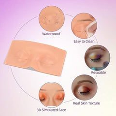 Silicone Makeup Practice Face Board for Beginners – Eye & Face Practice Skin