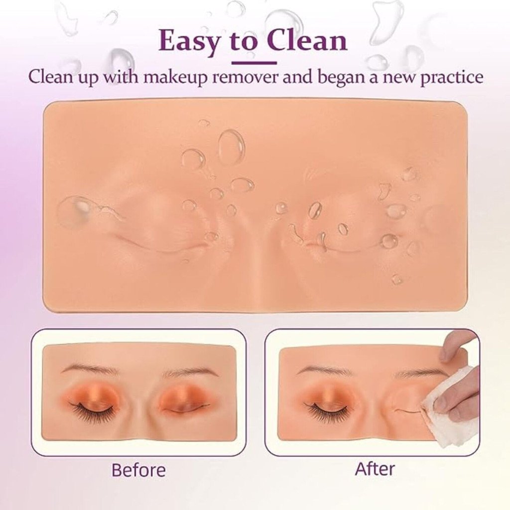 Silicone Makeup Practice Face Board for Beginners – Eye & Face Practice Skin