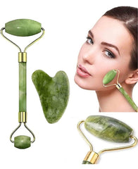 Green Jade Roller & Massager – Anti-Aging Face, Eye, Neck & Foot Tool