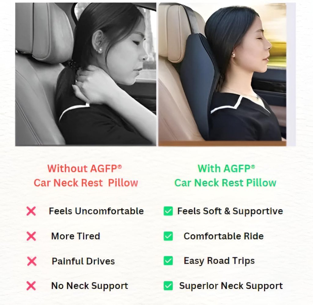 Ultimate Memory Foam Car Neck Pillow – Comfortable, Ergonomic & Washable