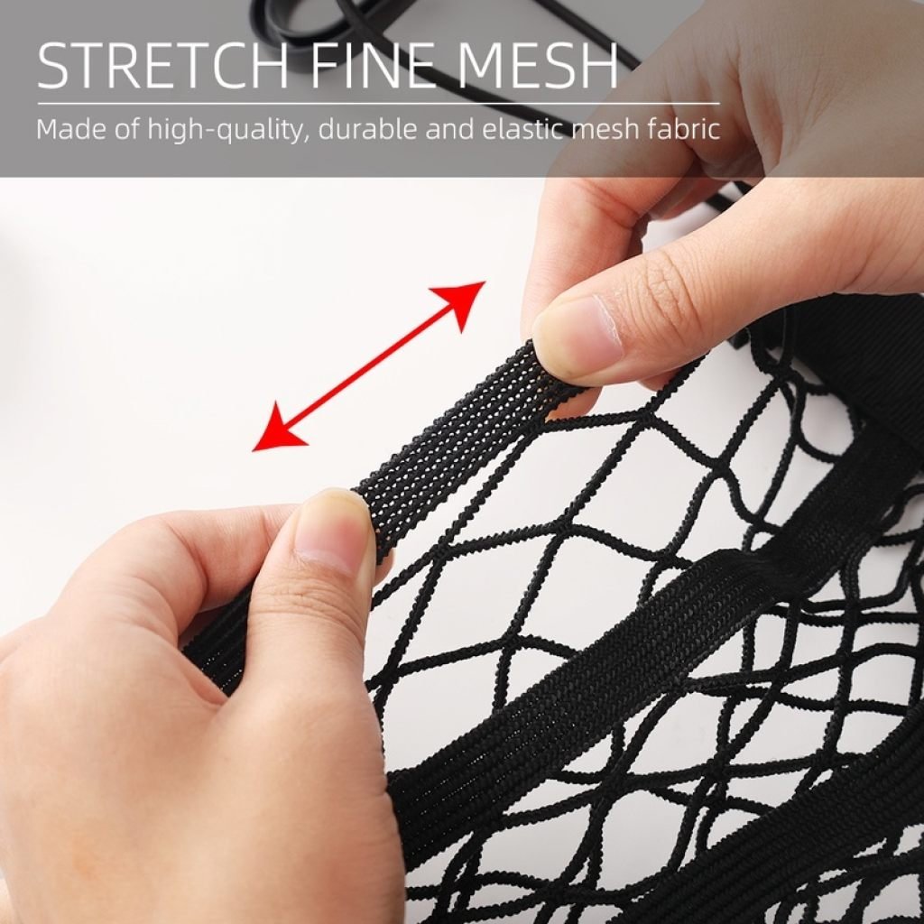 Multi-Layer Car Mesh Organizer & Storage Net for Backseat & Trunk