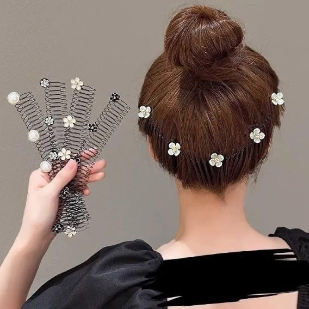 Invisible Flower U-Shape Hair Clip – Fixer & Finisher, Pack of 1