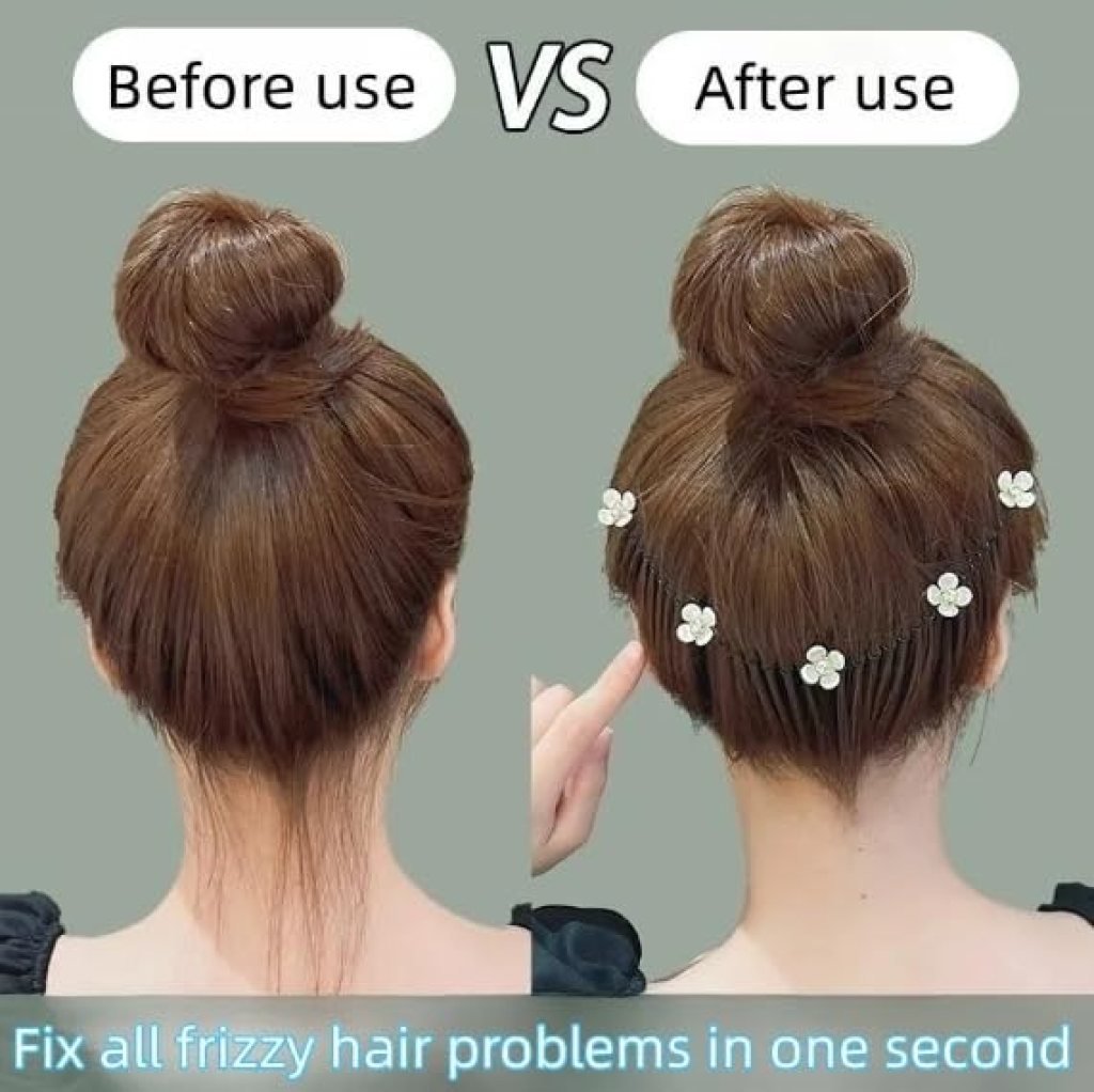 Invisible Flower U-Shape Hair Clip – Fixer & Finisher, Pack of 1