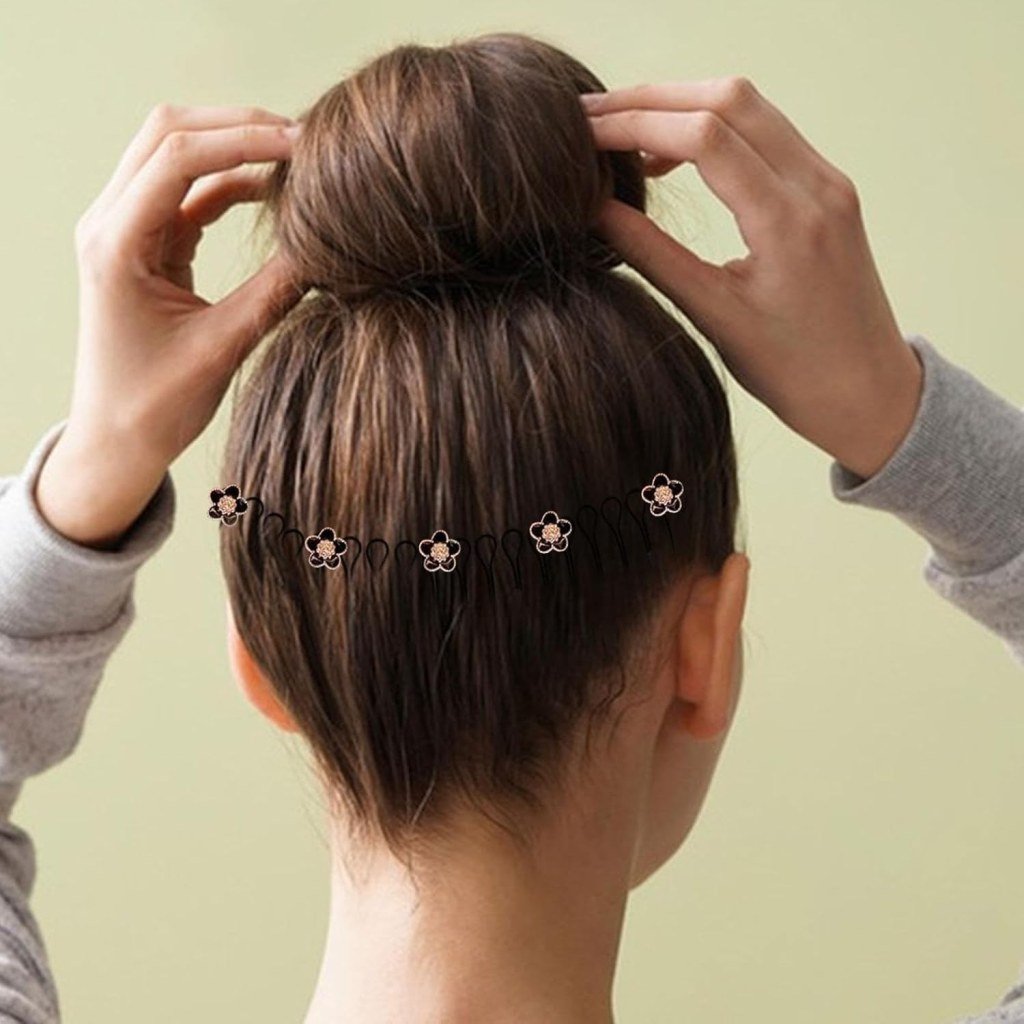 Invisible Flower U-Shape Hair Clip – Fixer & Finisher, Pack of 1
