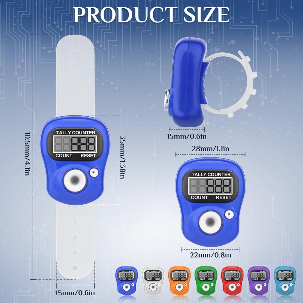 Mini Digital Finger Tally Counter – Portable Hand Counter for Cricket, Mantra, Umpire & More (Pack of 1/Multi Color)