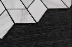 Mosaic Diamond Pattern Wall Sticker – Waterproof Glass Mirror Tiles for Home & Bathroom Decor