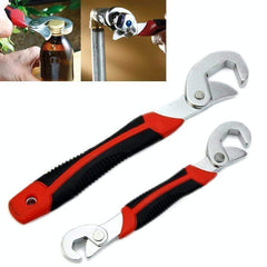 Snap & Grip Multifunction Stainless Steel Wrench Set – Adjustable Spanner Tools (Black & Red, Pack of 2)