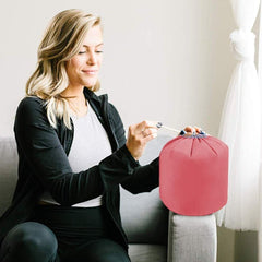 Large Pink Round Cosmetic Pouch – Waterproof Travel Makeup & Toiletry Organizer