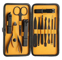 12-in-1 Stainless Steel Nail Clipper & Grooming Kit with Travel Case