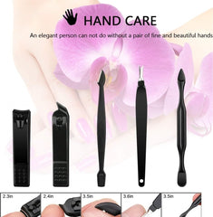 12-in-1 Stainless Steel Nail Clipper & Grooming Kit with Travel Case