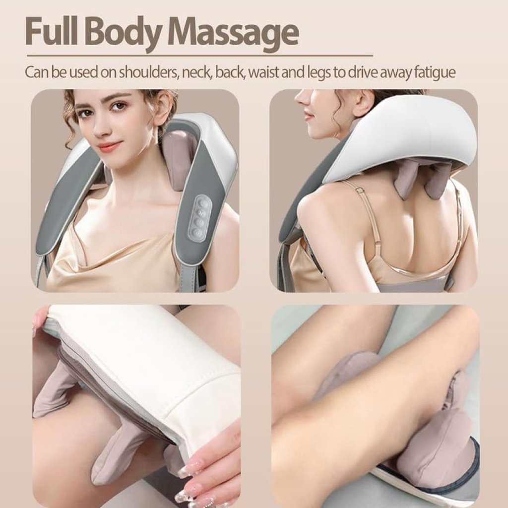 Deep Tissue Neck & Shoulder Massager with Heating – Pain Relief & Relaxation