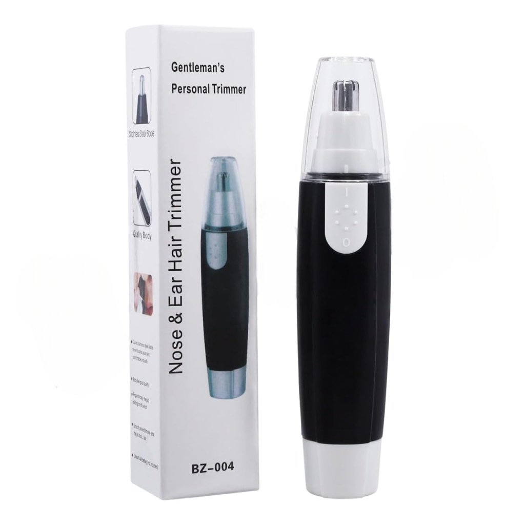 Electric Nose & Ear Hair Trimmer – Painless Stainless Steel Grooming for Men & Women