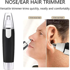 Electric Nose & Ear Hair Trimmer – Painless Stainless Steel Grooming for Men & Women
