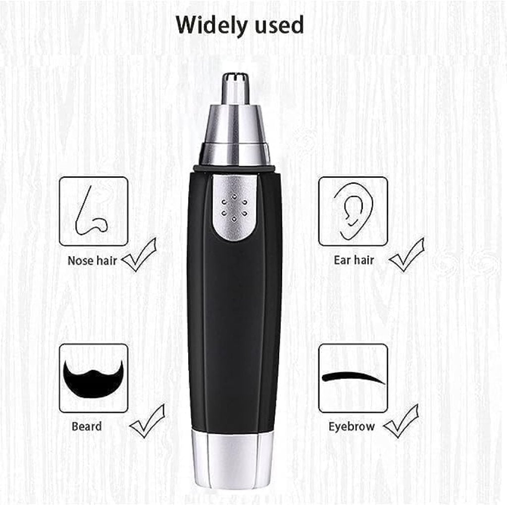 Electric Nose & Ear Hair Trimmer – Painless Stainless Steel Grooming for Men & Women