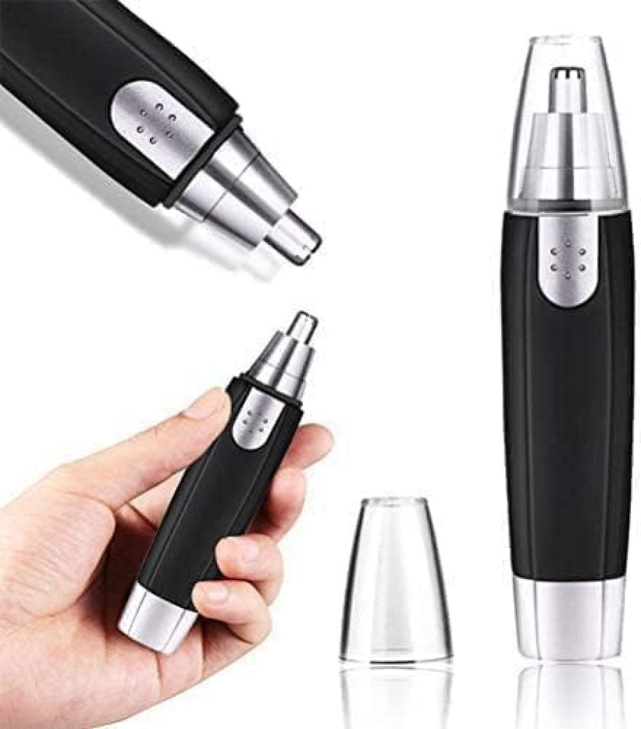 Electric Nose & Ear Hair Trimmer – Painless Stainless Steel Grooming for Men & Women