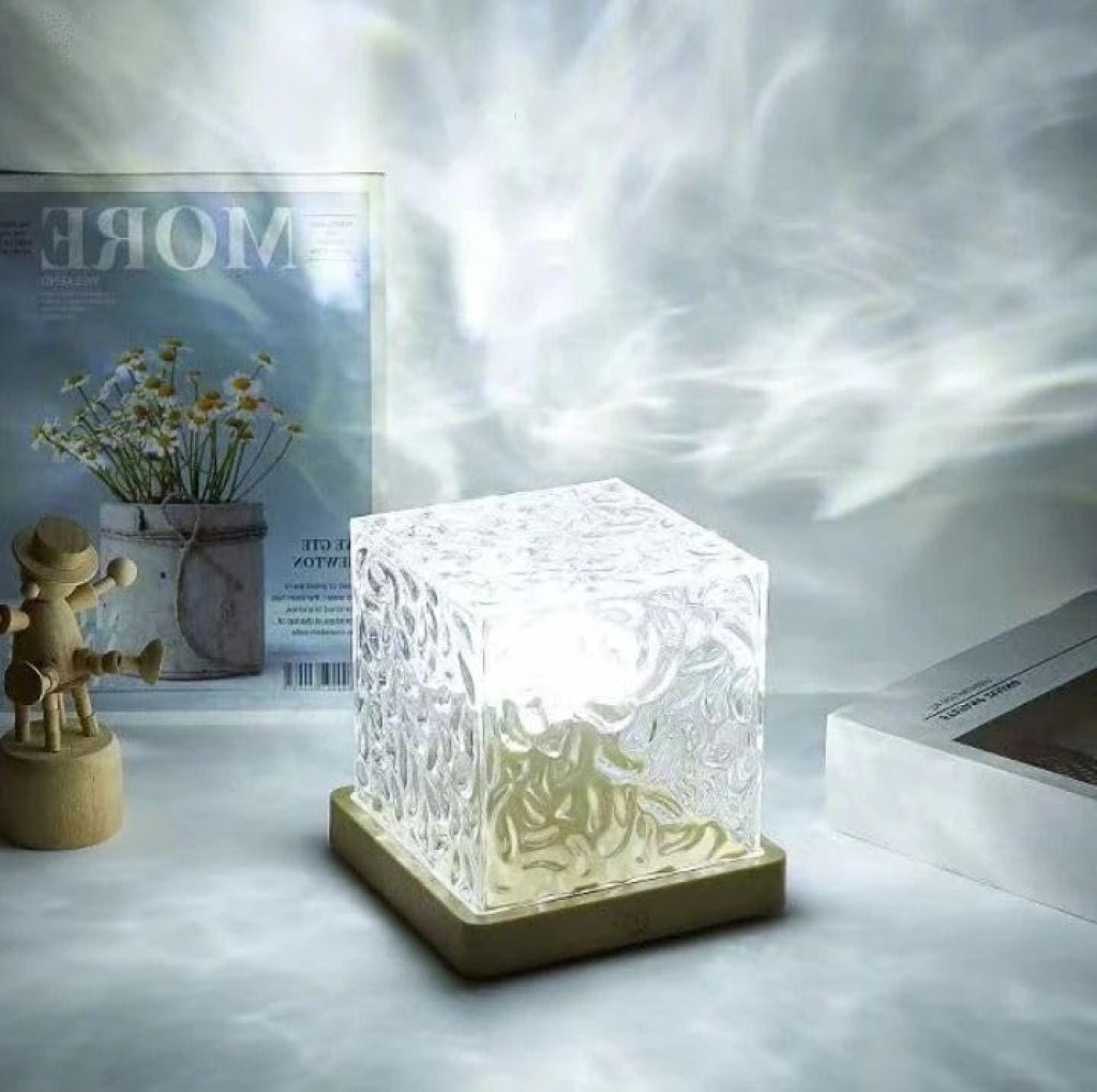Ocean Wave 3D Water Ripple Lamp – Romantic USB Night Light & Decor